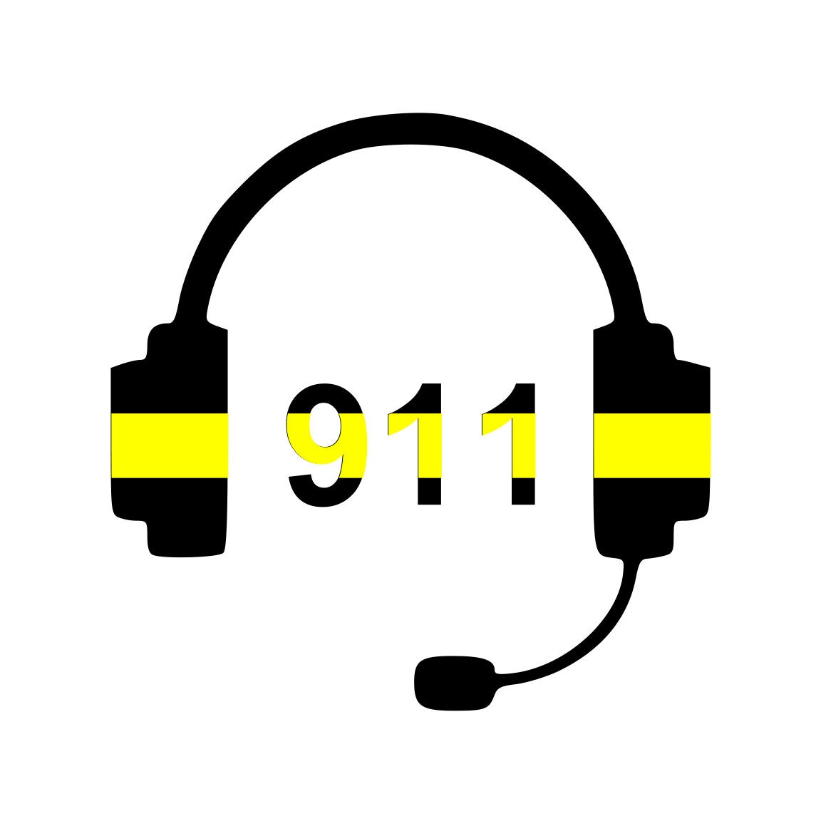 911 Dispatcher Decal Thin Gold Line Dispatcher Gift