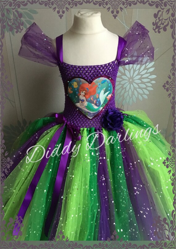 Sparkly Ariel Tutu Dress. Sparkly Little Mermaid by DiddyDarlings
