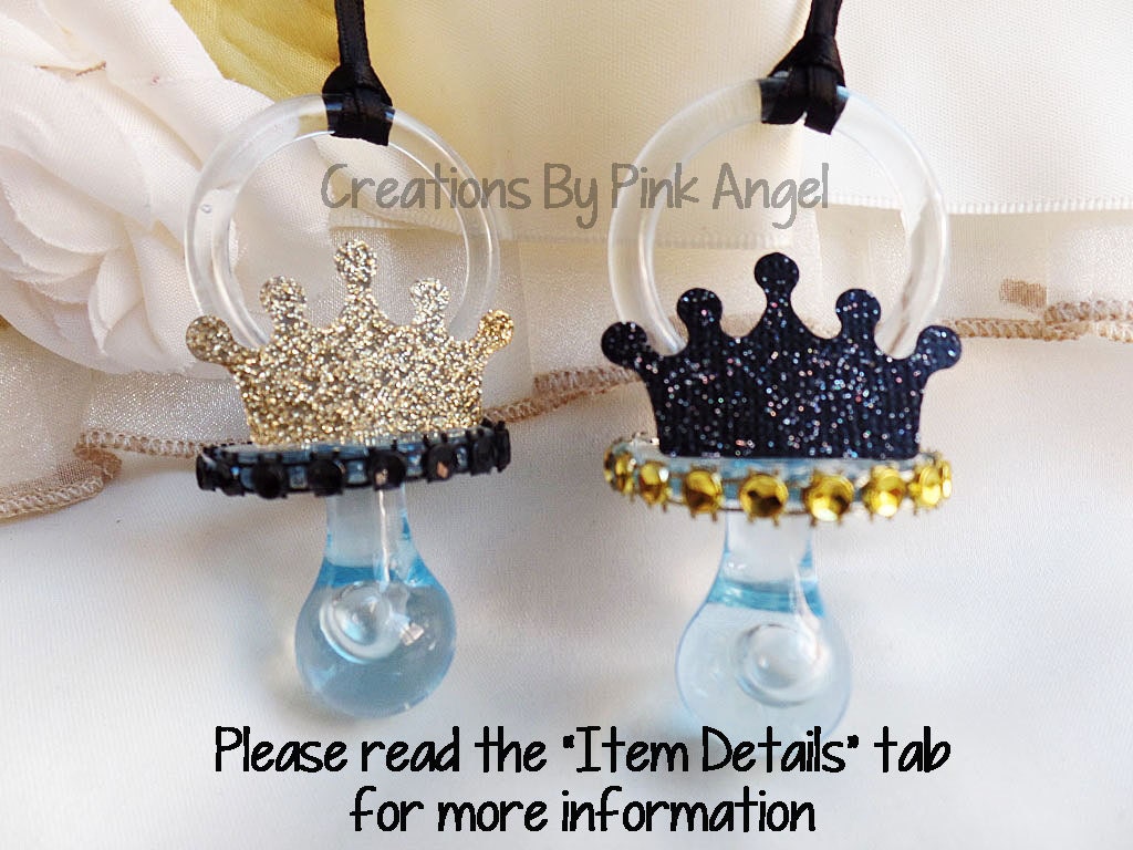 Set of 12 Black and Gold Royal Baby Shower by CreationsByPinkAngel