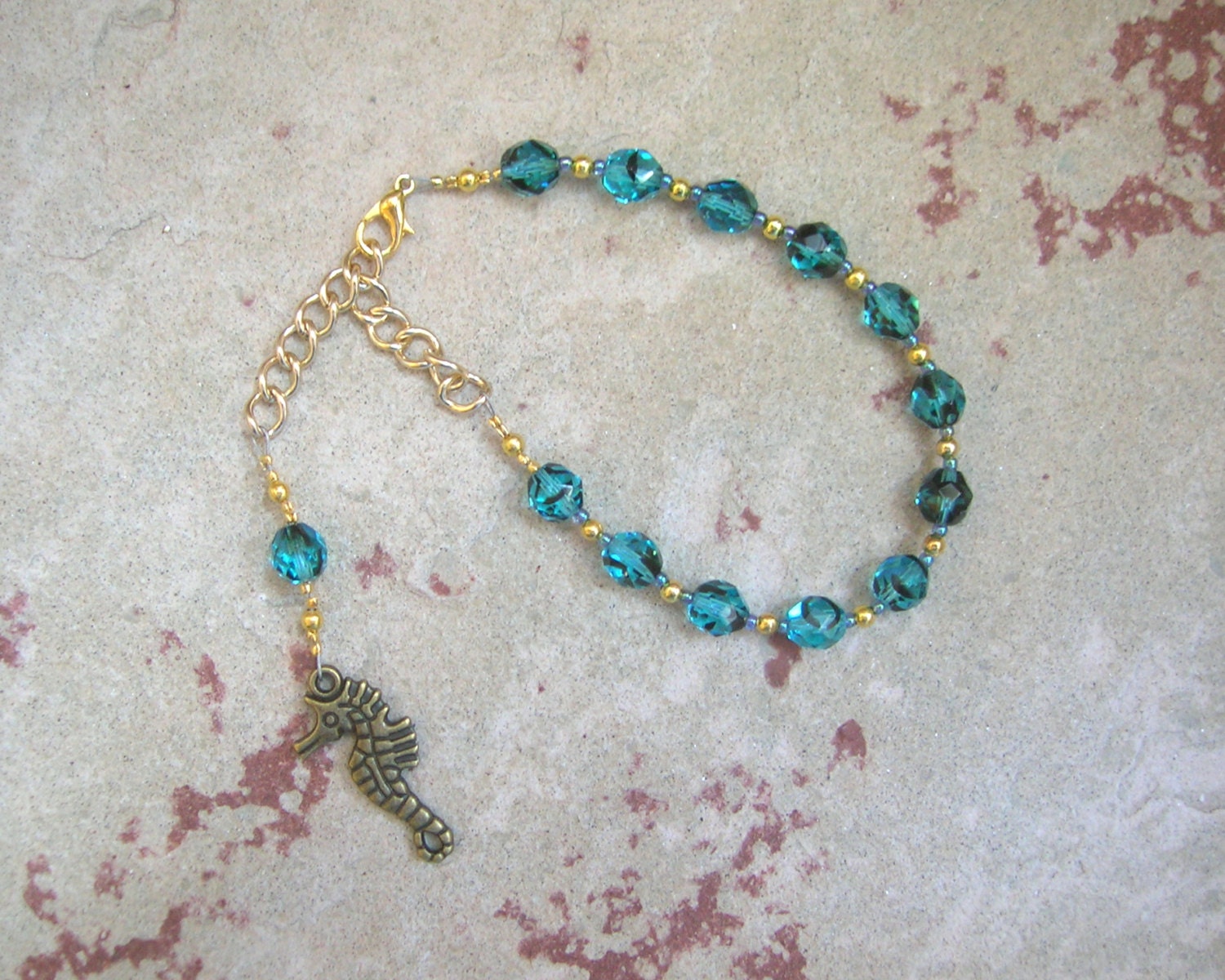 Poseidon Prayer Bead Bracelet Adjustable Greek God of the