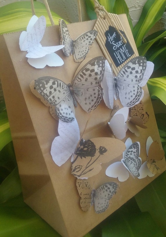 Decorative Handmade Paper Bags. Set of 5. Small by JACKIEBOXES
