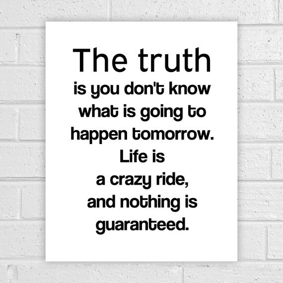 Quote Prints Life Is A Crazy Ride Quote by AlbatrossCreation