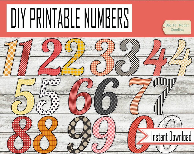 printable banner numbers and symbols diy banner diy party