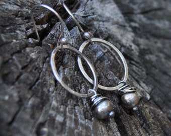 Sterling Silver two-tone Owl Earring Studs