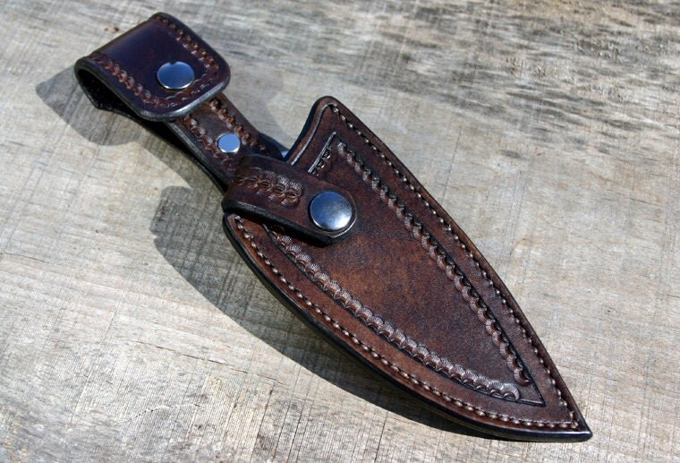 Leather Knife Sheath With Dangler / Pancake Style Knife Sheath