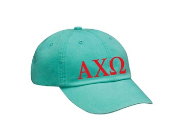AXO Alpha Chi Omega Letters Hat Choose Your Colors Sorority Hat