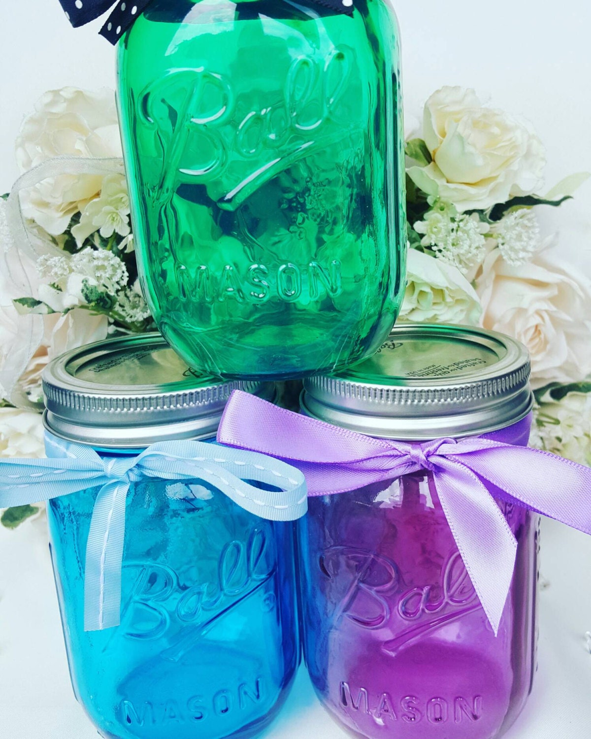 Stained Glass Look Mason Jars handpainted Gift ideas