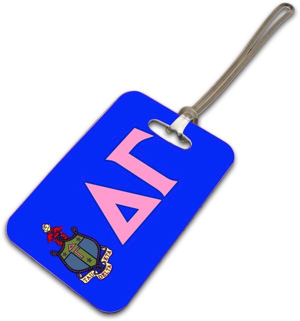 Delta Gamma Horizontal Crest Luggage Tag