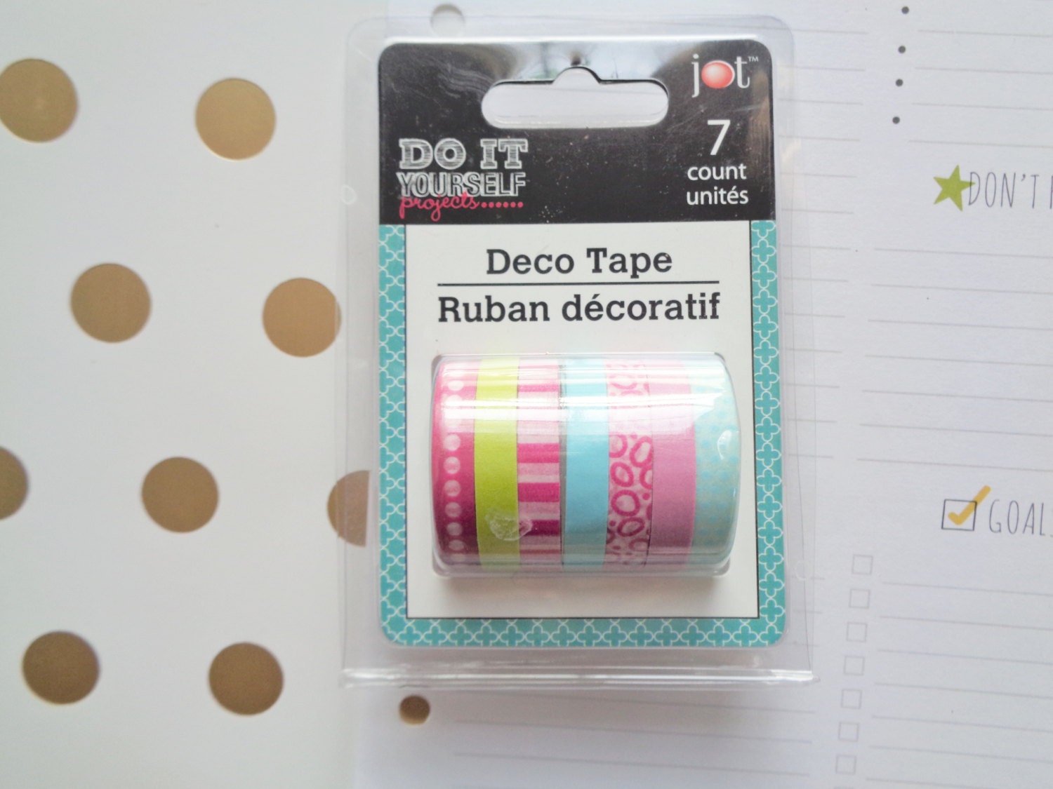 Washi Tape Dollar Tree 7 tiny rolls for planners organizers