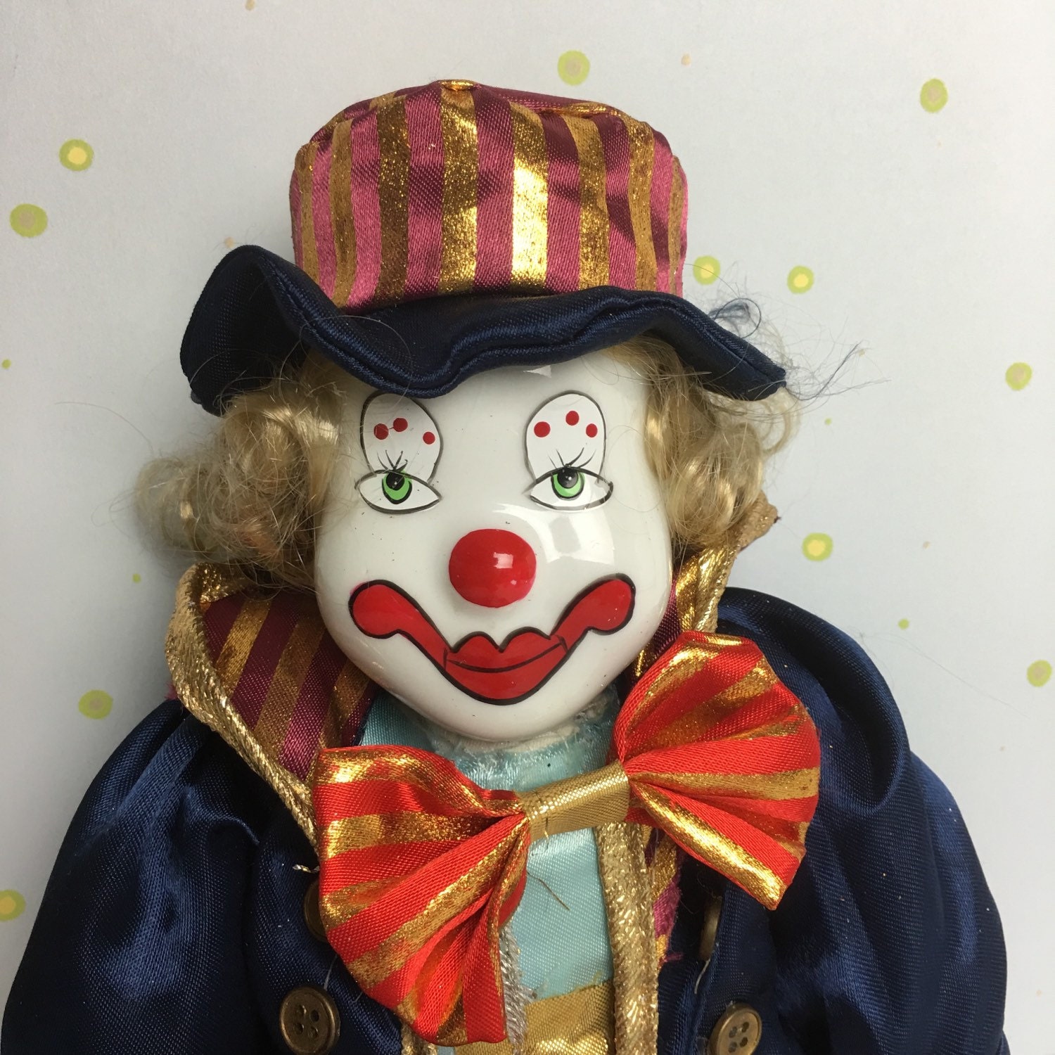 creepy clown stuffed animal