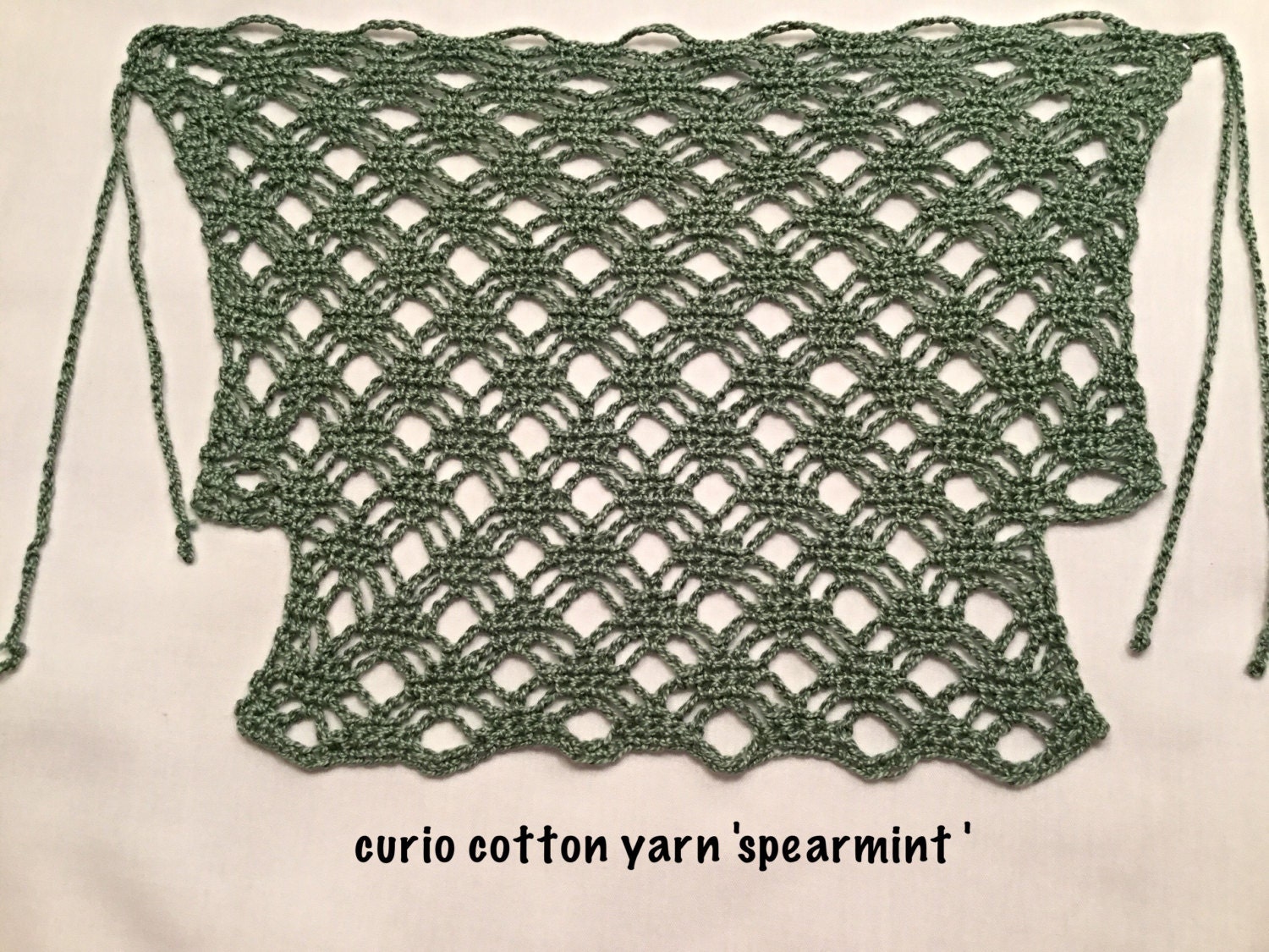 Cleavage cover modesty panel crochet cleavage cover green