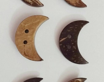 Coconut Moon Buttons x 6