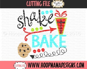 Shake Presents Bake Cookies SVG DXF eps and png Files for Cutting Machines Cameo Presents Sack, Presents From Santa, Merry Christmas
