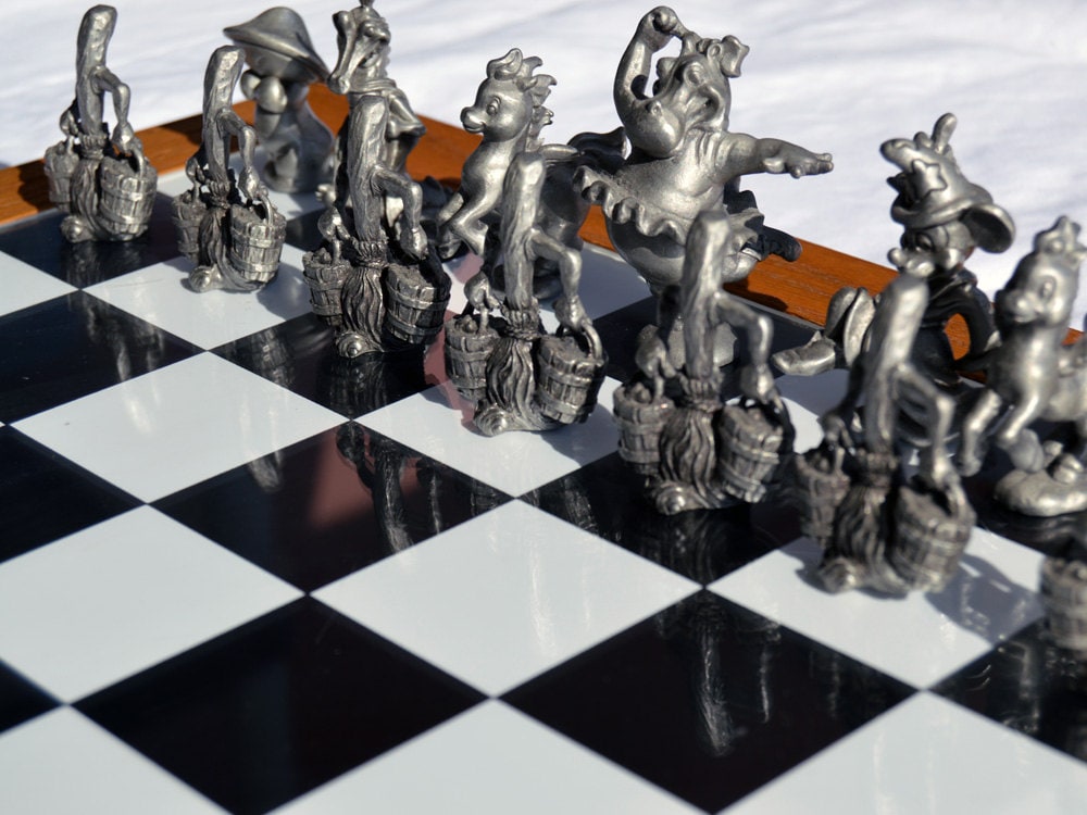 Disney Fantasia Pewter Chess Set 835/1500