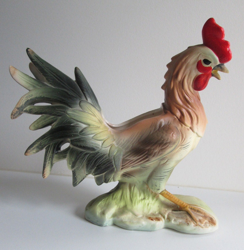 lefton rooster figurine