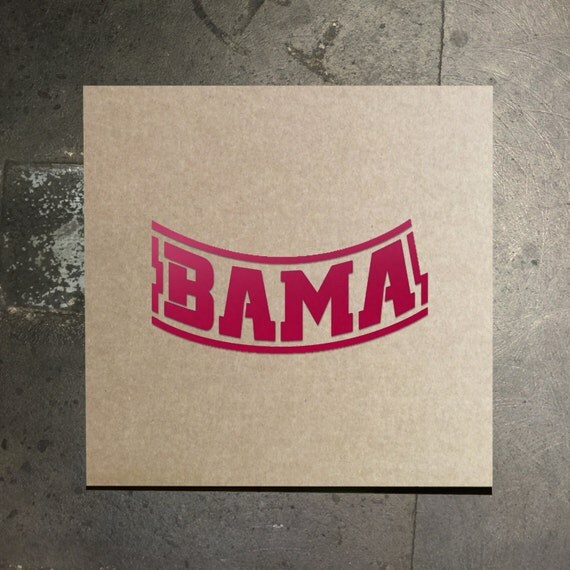 Alabama Crimson Tide Bama Stencil by TheStencilStop on Etsy