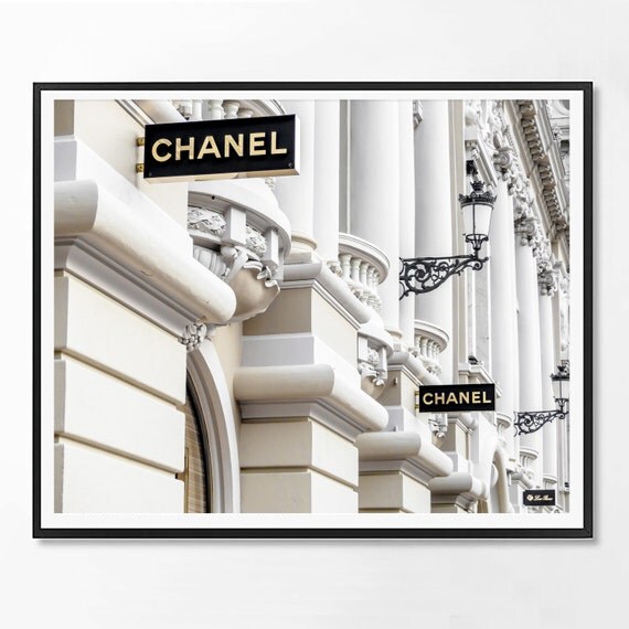 Chanel art printed Large Chanel wall art coco Chanel poster