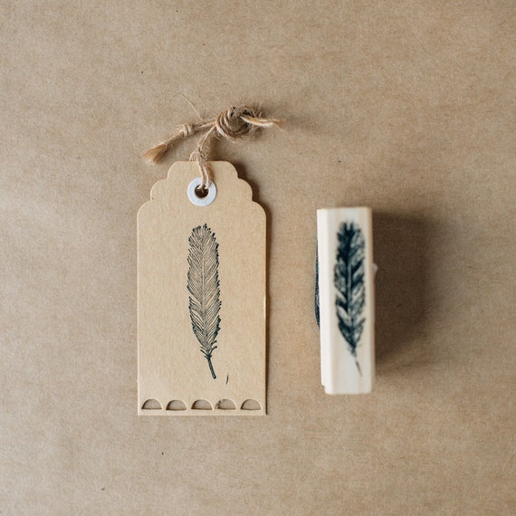 Feather Rubber Stamp Rubber Stamps Craft Supplies Scrap