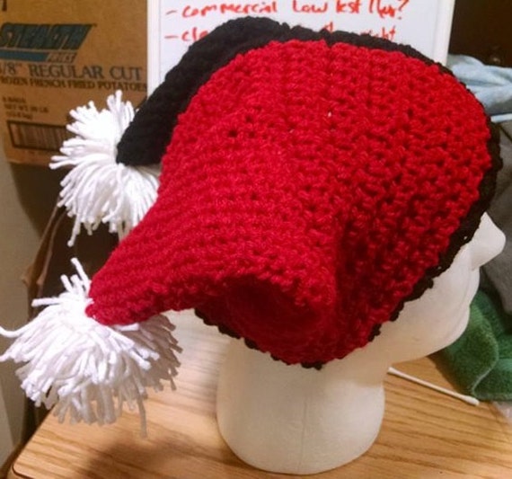 Crochet Harley Quinn Jester Hat Adult Size Small Large