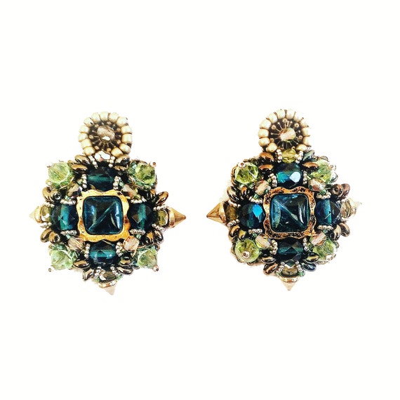 Handmade earrings Atlantic Ocean by jewelryspells on Etsy
