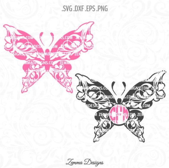 Download Free Butterfly Monogram Svg - Layered SVG Cut File - Free ...