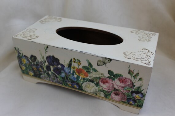 tissue paper box decoupage easy wooden tissue Tissue cover box box decoupage by