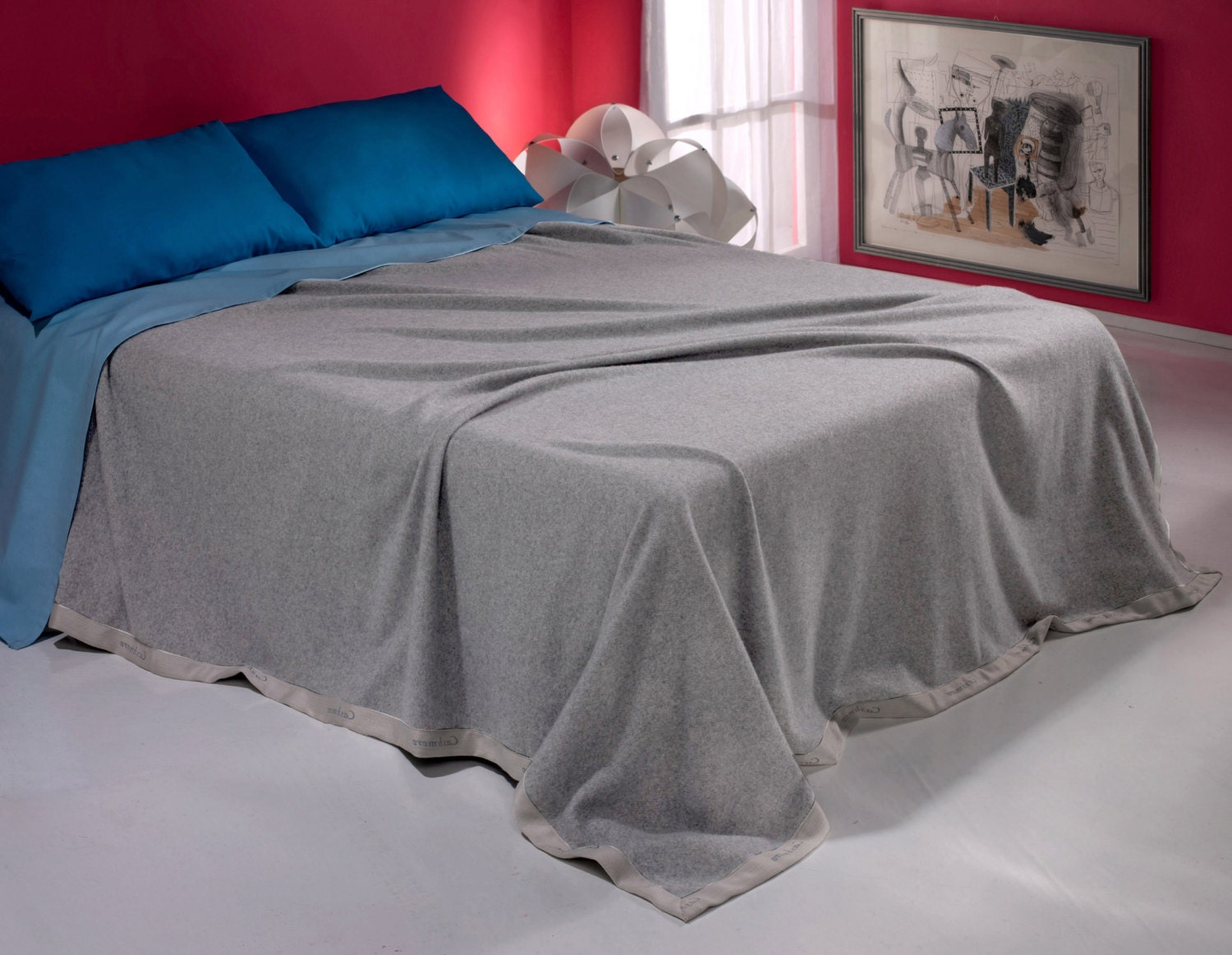 Queen Size Spring Blanket PURE CASHMERE particular processing