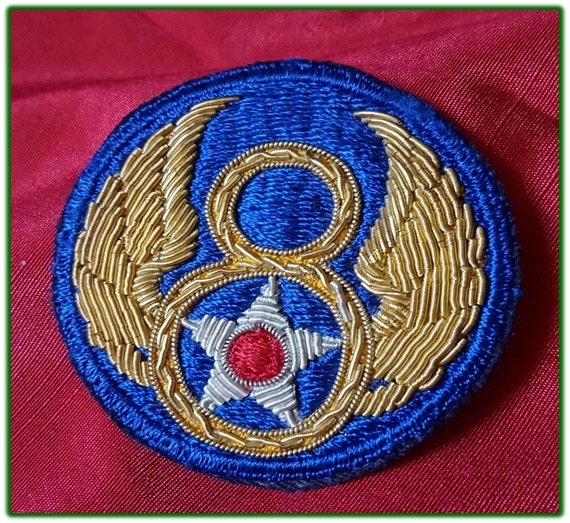 WW2 Rare Bullion 8th USAAF Shoulder Patch Beautiful Condition