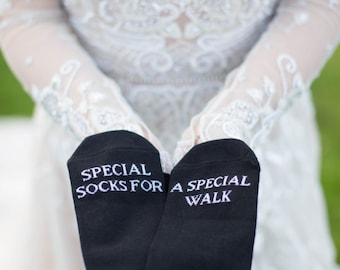 Special socks for a special walk, wedding, grooms socks, cold feet socks wedding gift idea