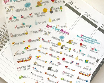 Holiday Trackers! - set of 36 stickers for your Erin Condren, Inkwell Press, Happy Planner or other calendar or planner!