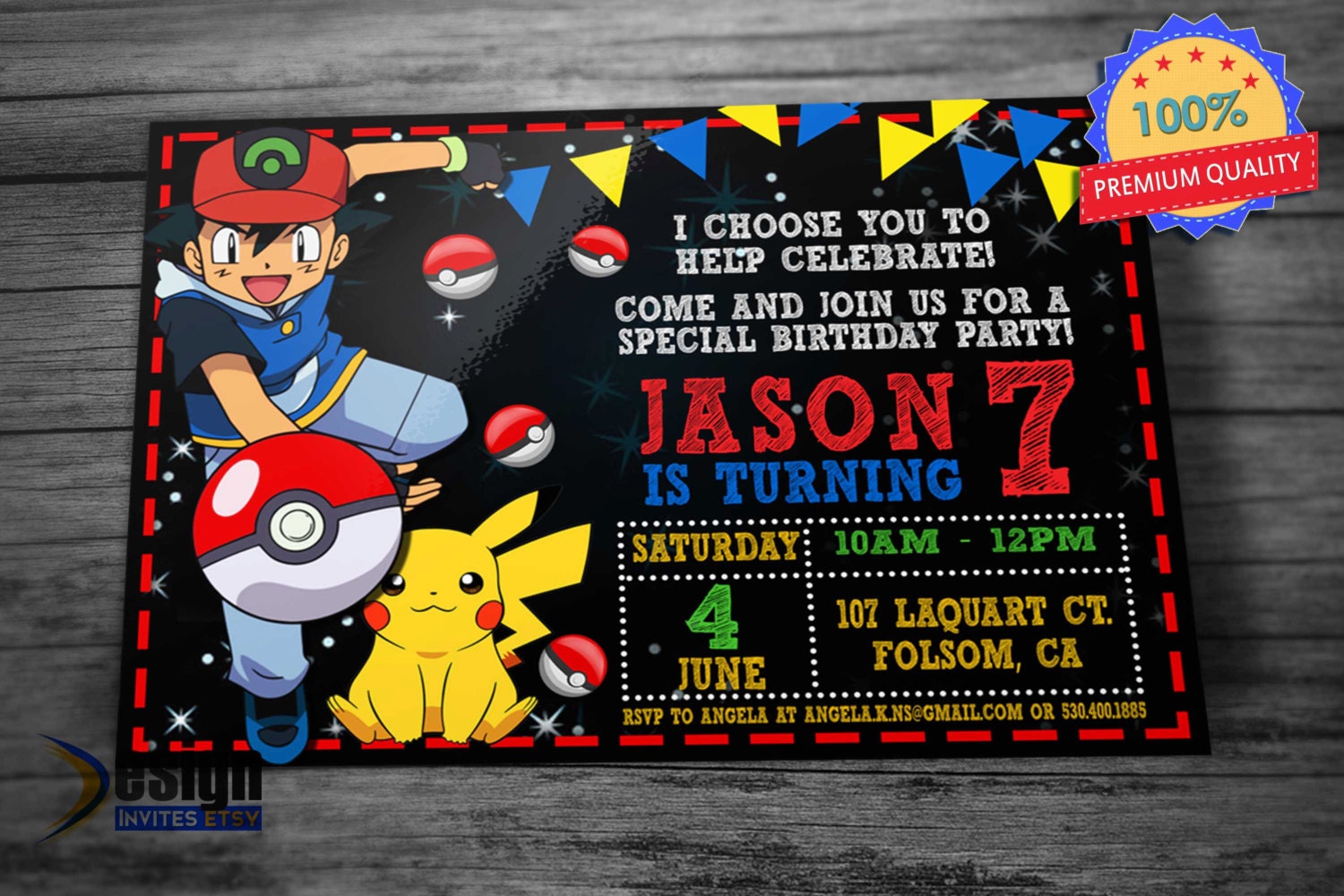 Personalized Pokemon Invitations 5