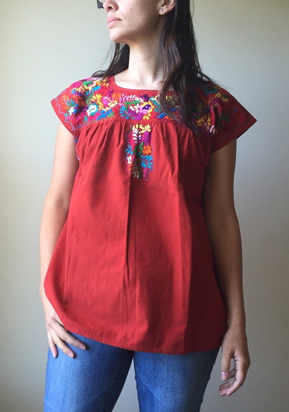 women's mexican embroidered tops