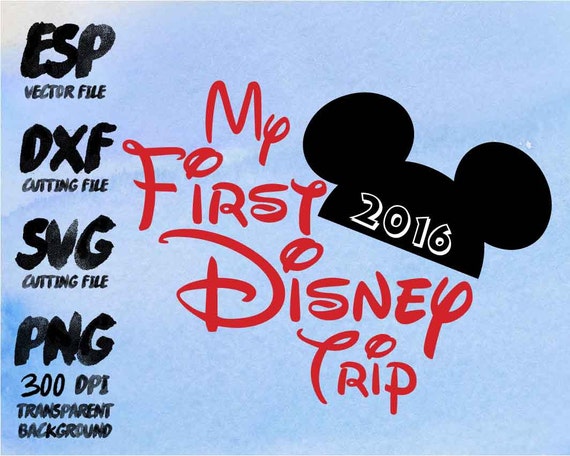 Download My first Disney trip Mickey Clipart SVG by CreationTreasure