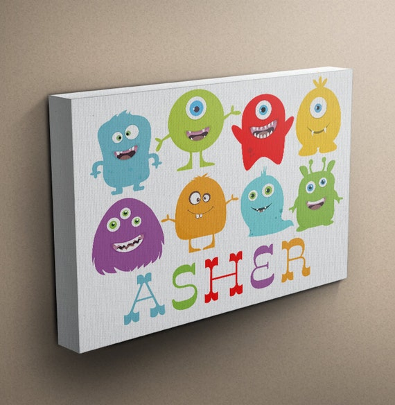 MONSTER Wall Art CANVAS or Prints Monster by CleopatrasPearls