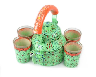 Hand Painted Kaushalam Tea Kettle set
