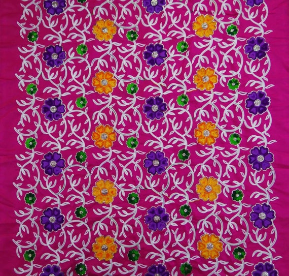 Pink Indian Crafting Fabric 43