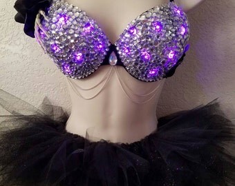 36B light up skull costume, skeleton, Day of the Dead, dark fairy, goddess of death, the purge costume, free shipping!!