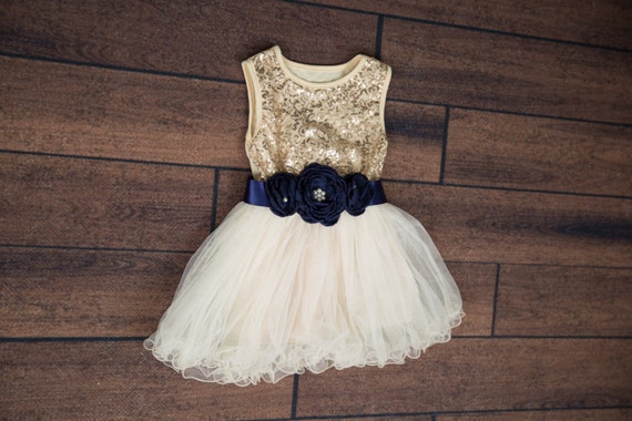 Ivory and Navy tutu dress ...