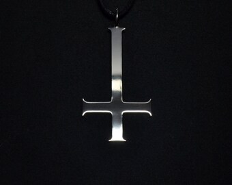 Inverted Cross Pendant Necklace Logo Symbol Satan