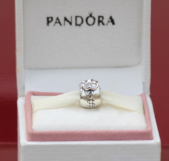 Money Bags Sterling Silver PANDORA Charm by