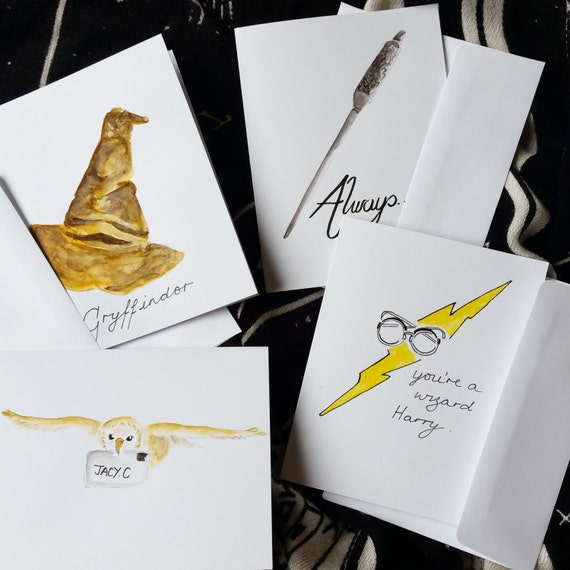 Harry Potter Custom Notecards Stationery by SundayRestStudio