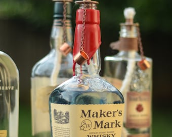 Bourbon Bottle Tabletop Tiki Torch
