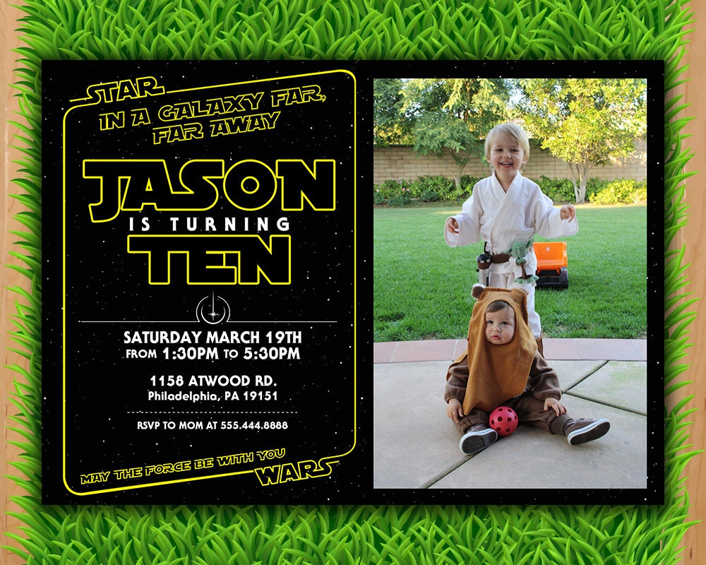 Star Wars Invitation Star Wars Photo Invitation Star Wars