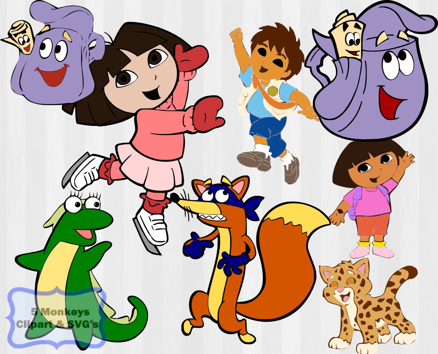 Dora SVG Files svg dxf png Dora clipart dora the by 5StarClipart