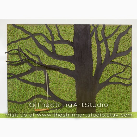 String art tree wall hanging strings and by TheStringArtStudio