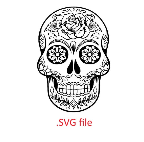 sugar skull SVG files for Silhouette studio by OhThisDigitalFun