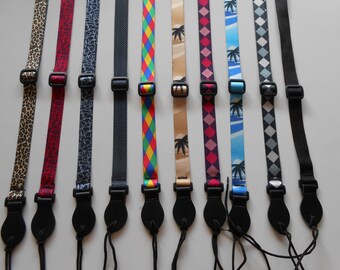 UK MADE Adjustable Mandolin or Ukulele Strap complete with Tie Cord - 10 Different designs - Can also be used as a childs guitar strap