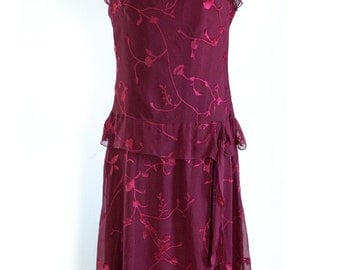 Silk Garnet Party Dress