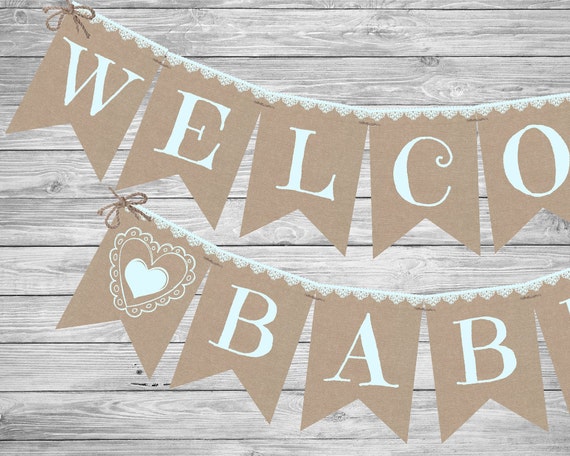 Rustic Boy Baby shower banner printable by MagicPartyDesigns