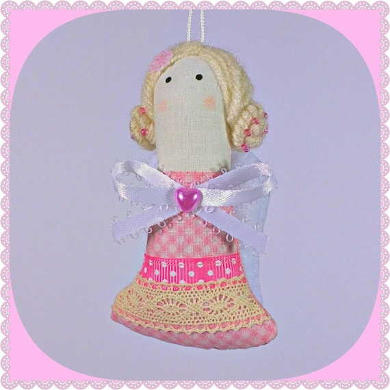 Christmas Angel Ornament Pink Christmas Ornament Decoration